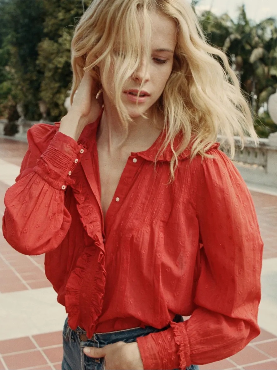 Den Dilly Top In Tomato | Xs